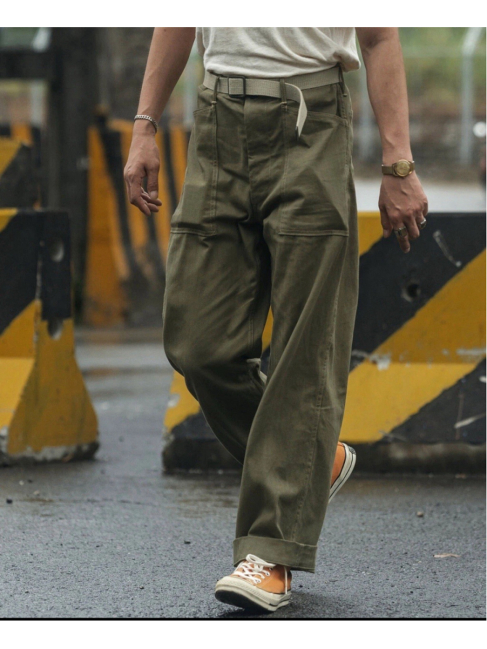 Bronson 32 USMC P41 Patch Pocket Trousers Vintage Workwear WWII HBT Combat Pants